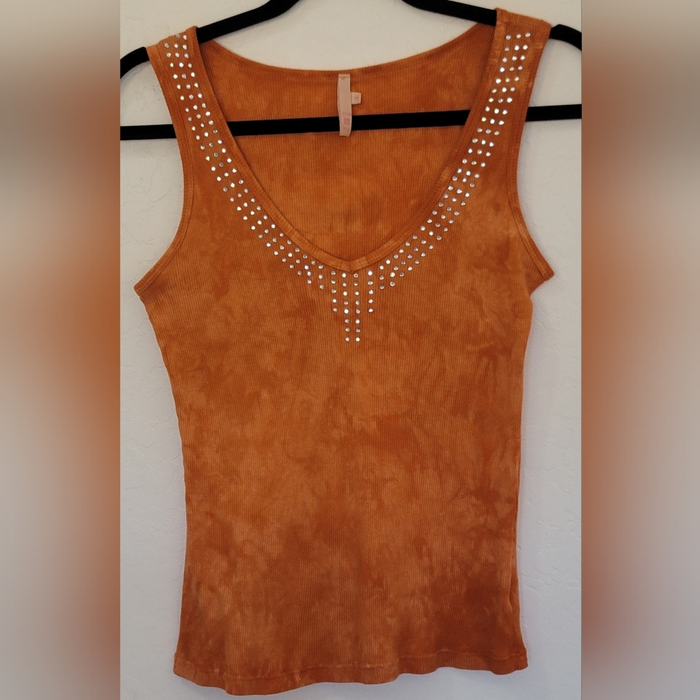Vintage Y2K me & ko Tie Dye Metal Studded Tank Top